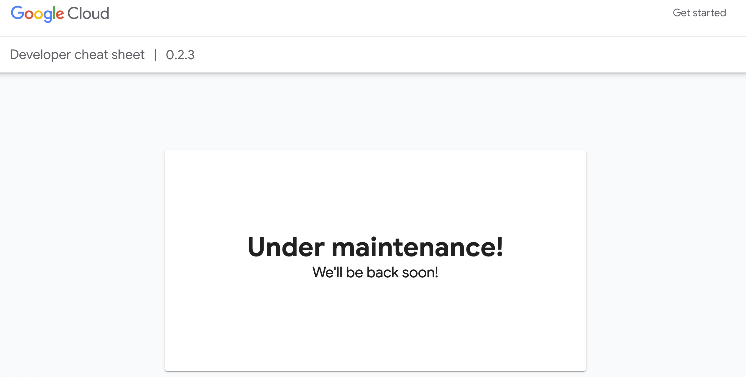 Under Maintenance